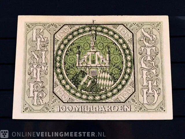 Bankbiljet 100.000.000.000 mark deutsche reich , 1923 - afbeelding 2 van  3