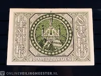 Bankbiljet 100.000.000.000 mark deutsche reich , 1923 - afbeelding 2 van  3