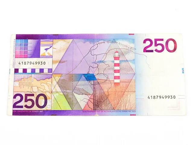 Bankbiljet 250 gulden nederland 1985 - afbeelding 2 van  2