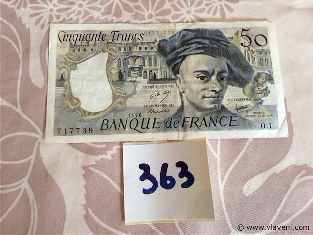 Bankbiljet 50 ffr - afbeelding 2 van  2
