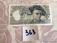 Bankbiljet 50 ffr - afbeelding 2 van  2