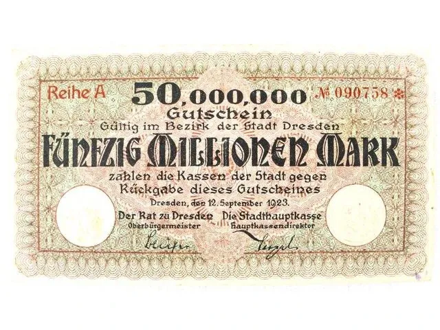 Bankbiljet 50.000.000 mark deutsche reich 1923 - afbeelding 1 van  2