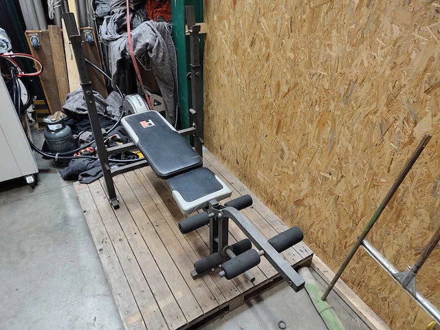Bankdrukset / weight bench set - afbeelding 2 van  3