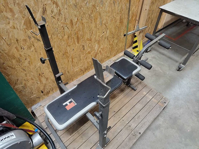 Bankdrukset / weight bench set - afbeelding 3 van  3