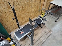 Bankdrukset / weight bench set - afbeelding 3 van  3