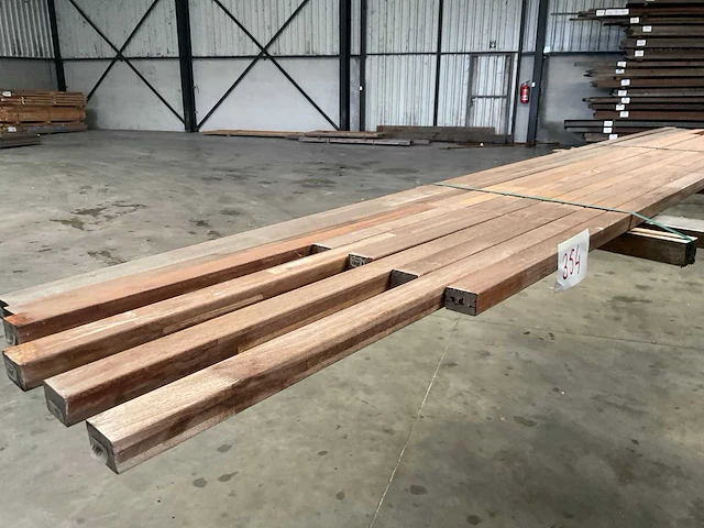 Bankirai hardhouten balk gevingerlast 290-390x6x4cm (11x) - afbeelding 1 van  7