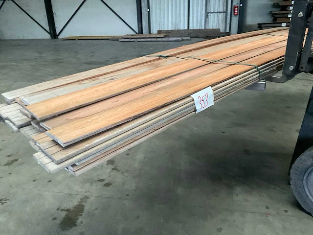 Bankirai hardhouten tuinplank 385x14x1,5 cm (36x) - afbeelding 3 van  7