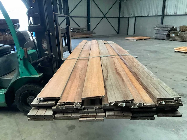 Bankirai hardhouten tuinplank 385x14x1,5 cm (36x) - afbeelding 5 van  7