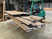 Bankirai hardhouten vlonderplank 270-460x14,5x2,8 cm (31x) - afbeelding 1 van  6