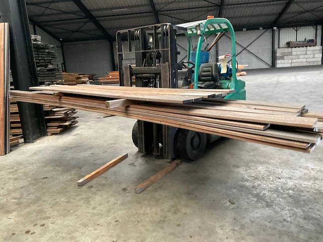 Bankirai hardhouten vlonderplank 270-460x14,5x2,8 cm (31x) - afbeelding 2 van  6