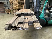 Bankirai hardhouten vlonderplank 270-460x14,5x2,8 cm (31x) - afbeelding 3 van  6