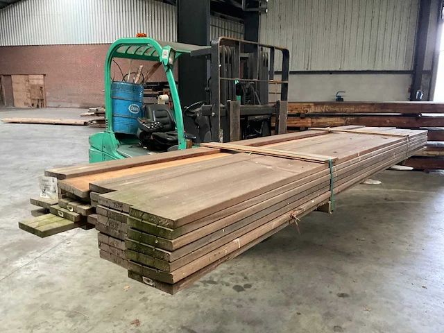 Bankirai hardhouten vlonderplank 427x19x2,8 cm (34x) - afbeelding 3 van  7
