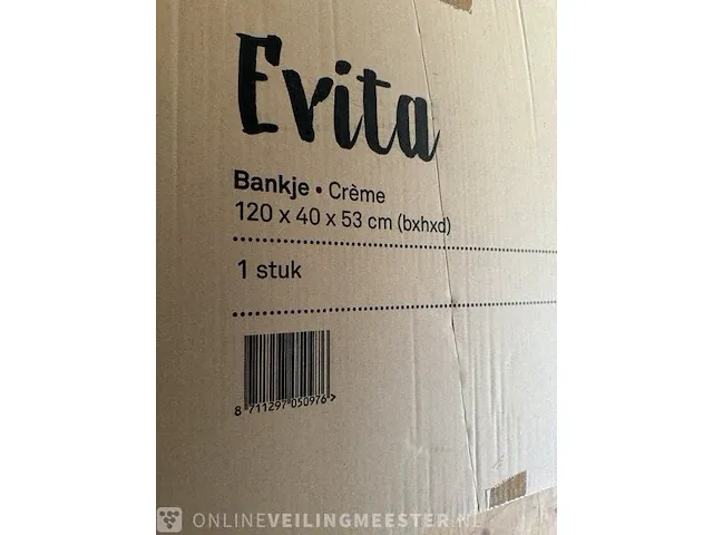 Bankje creme karwei, evita - afbeelding 3 van  3