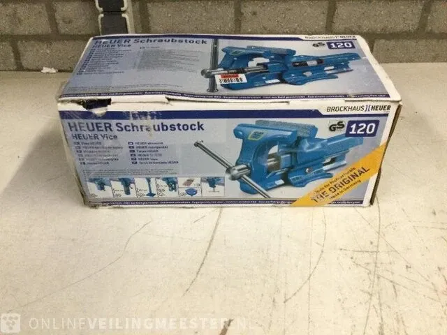 Bankschroef heuer, gs 120, blaauw/zilver - afbeelding 2 van  3