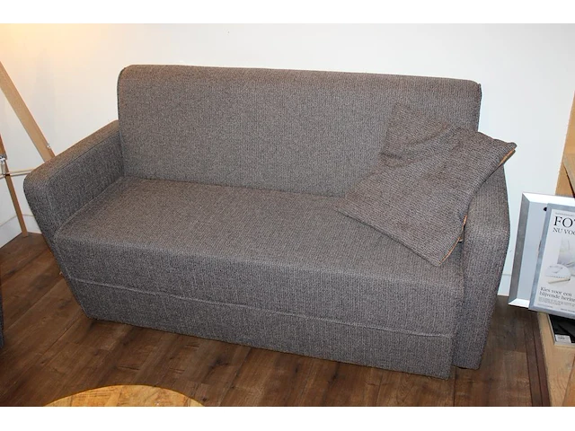 Bankstel bestaande uit een twee en een driesitsbank met losse fauteuil grijs / bruin gestoffeerd breedte 2... - afbeelding 3 van  4