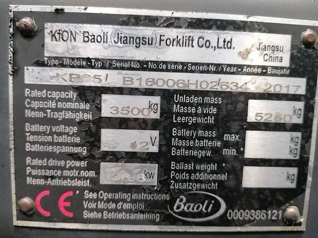 Baoli - kb35 - vorkheftruck - afbeelding 11 van  11