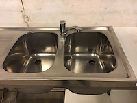 Bar met dubbele kraan en dubbele spoelbak - afbeelding 5 van  6