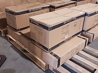 Bar tafel met mdf blad, 4 barkrukken en verlichting, yz 1005, zwart - afbeelding 3 van  3