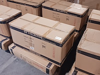 Bar tafel met mdf blad, 4 barkrukken en verlichting, yz 1005, zwart - afbeelding 3 van  3