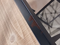 Bar tafel met mdf blad, 4 barkrukken en verlichting, yz 1005, zwart - afbeelding 5 van  10