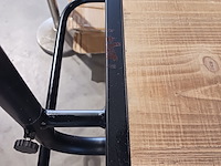 Bar tafel met mdf blad, 4 barkrukken en verlichting, yz 1005, zwart - afbeelding 6 van  10