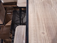 Bar tafel met mdf blad, 4 barkrukken en verlichting, yz 1005, zwart - afbeelding 10 van  10