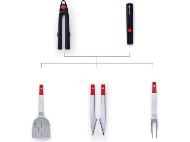 Barbecook myclick startset zwart 5 delig aantal 1 set. - afbeelding 3 van  5