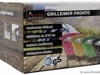 Barbecue emmer groen 27 cm- - afbeelding 5 van  6