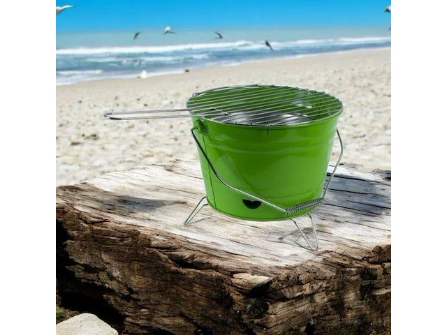 Barbecue emmer groen 27 cm- - afbeelding 6 van  6