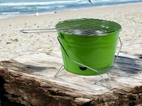 Barbecue emmer groen 27 cm- - afbeelding 6 van  6