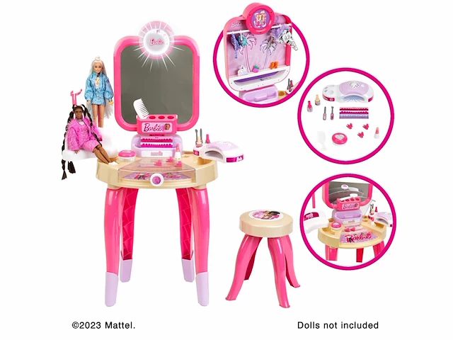 Barbie beauty center happy vibes compleet met veel accessoires en licht - afbeelding 4 van  4