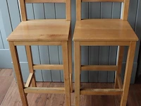 Barkrukken met rugleuning - 4 stuks - afbeelding 2 van  3