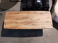 Barnwood salontafel deen ovaal x-poot, bruin - afbeelding 2 van  12