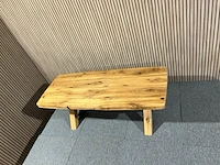 Barnwood salontafel deen ovaal x-poot, bruin - afbeelding 8 van  12