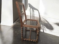 Barok antieke vintage houten stoelen frame (3x) - afbeelding 2 van  6