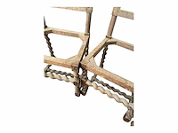 Barok antieke vintage houten stoelen frame (3x) - afbeelding 4 van  6