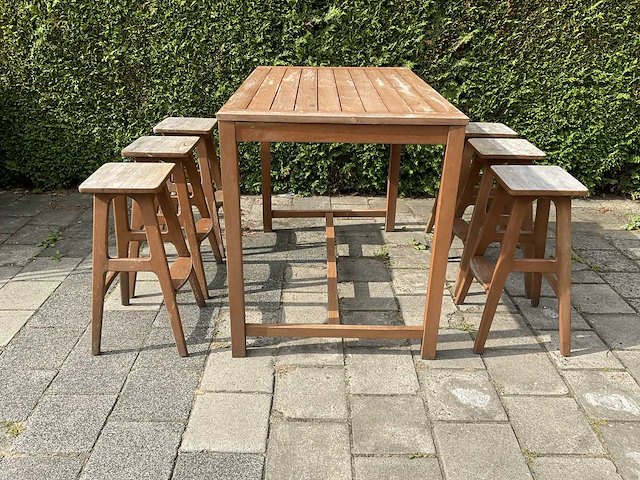 Barset 145x90 teakhout (2x) - afbeelding 1 van  12