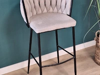 Barstoel met stoffen bekleding - afbeelding 1 van  3