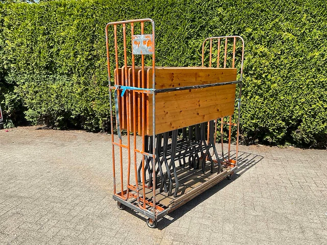Bartafel (160x60cm) in transportkar (5x) - afbeelding 2 van  12