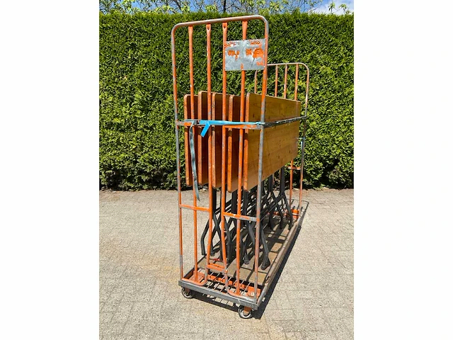 Bartafel (160x60cm) in transportkar (5x) - afbeelding 3 van  12