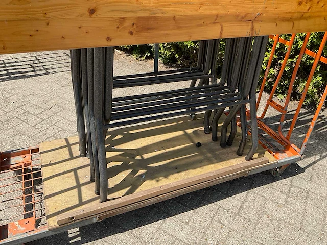 Bartafel (160x60cm) in transportkar (5x) - afbeelding 10 van  11