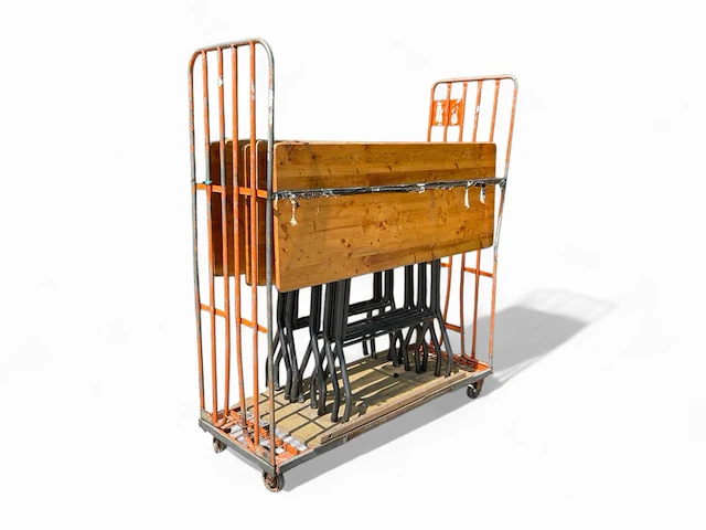 Bartafel (160x60cm) in transportkar (5x) - afbeelding 1 van  11