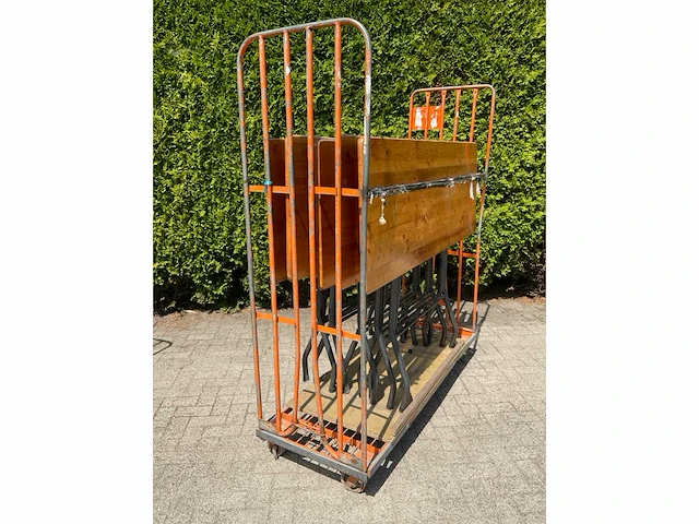 Bartafel (160x60cm) in transportkar (5x) - afbeelding 8 van  11