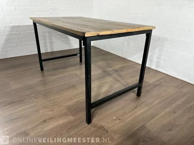 Bartafel – mangohout – metalen onderstel - afbeelding 1 van  7