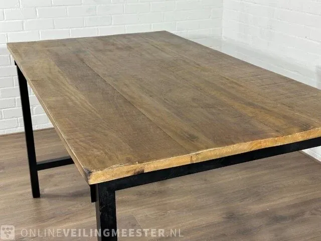 Bartafel – mangohout – metalen onderstel - afbeelding 2 van  7