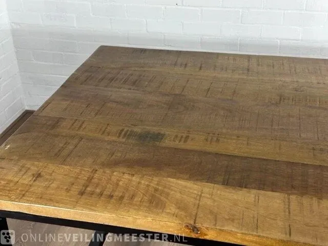 Bartafel – mangohout – metalen onderstel - afbeelding 6 van  7