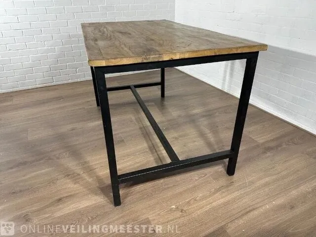 Bartafel – mangohout – metalen onderstel - afbeelding 2 van  7