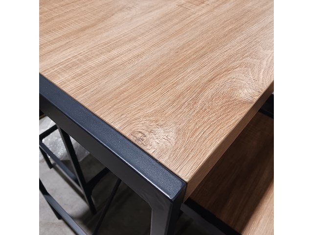 Bartafel met 2x kruk en bankje - afbeelding 4 van  6