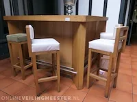 Bartafel met 4x barkruk - afbeelding 2 van  8