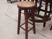 Bartafel met 6 krukken, bruin - afbeelding 8 van  9
